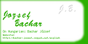 jozsef bachar business card